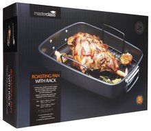 Master Class Non Stick Roaster with Rack 42.5cm x 29.5cm x 7cm by Kitchen Craft N3