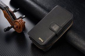 Samsung Galaxy S7 Dermis Wallet case,Aroko Handmade Genuine Cowhide Leather Wallet Cover Case Large Capacity Leather... N13