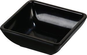 Carlisle 086003 Melamine Single Square Ramekin, 2-oz. Capacity, 2-3/4 x 2-3/4 x 1", Black (Case of 48) N4