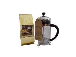 Heather's Korner Classic Coffee and Coffee Press (Geometric Pattern) N3