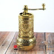 Bazaaranatolia Turkish Grinder, Spice Grinder, Salt Grinder, Pepper Mill 4.2'' (Dark Silver) N2