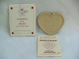 Pampered Chef 1996 Gardens of the Heart Cookie Mold N3