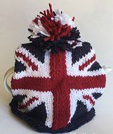 Union Jack British Flag Knitted Tea Cozy