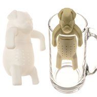 A.B Crew Mr and Miss Pug Silicone Tea Infuser Set of 2 Cute Teacup Strainer Teapot Filter Best for Loose Leaf N4