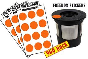 K-cup 2.0 Freedom Stickers for Keurig 2.0 Single Brewers - 120 Pack by eMarket Basics (120) N14