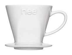 Nee Porcelain Coffee Dripper and Melitta Cone Coffee Filters (#2 White 100 Count) Combo Set N3