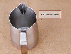 SMKF Stainless Steel Frothing Pitcher for Espresso Machines, Milk Frothers With Non-slip rubber mat at the bottom.. N3