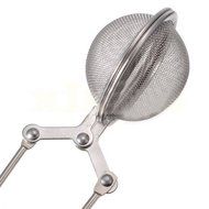 Dealglad Stainless Steel Herbal Spice Tea Leaf Infuser Strainer Filter Squeeze Spoon Snap Mesh Ball N3