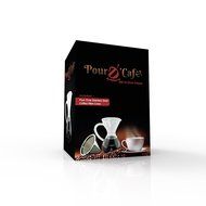 Large Pour Over Coffee Carafe with Stainless Steel Reusable Filter by "Pour D' Cafe" N5