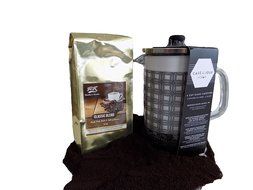 Heather's Korner Classic Coffee and Coffee Press (Geometric Pattern) N7