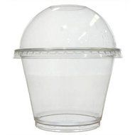 100 Standard Size Cupcake Ice Cream Mousse Cups Clear Lid with Topper Hole for Parties Birthdays 1-Day Display N3