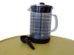 Heather's Korner Classic Coffee and Coffee Press (Geometric Pattern) N8