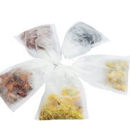Sealike 100 Pcs Disposable Empty Tea Filter Bags Drawstring Seal Tea Bag with Stylus