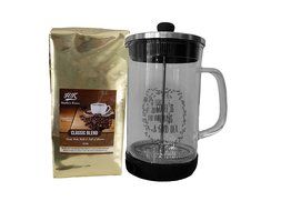 Heather's Korner Classic Coffee and Coffee Press (Geometric Pattern) N9