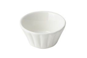 Bon Chef 9102 Aluminum Large Stackable Ramekin, 4 oz Capacity, 3-1/2" Diameter, Sandstone White (Pack of 24)
