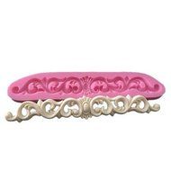 Y&XL&H 3D Flower Vine Icing Sugar Fondant Mold Wedding Cake Modeling Decorating Mould Silicone Cake Border Mold N15