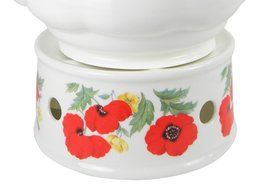 Roy Kirkham Monet Poppy Flower Teapot Warmer Fine Bone China England N2