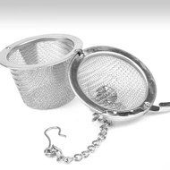 Ecoolbuy Tea Stainless Strainer Locking Tea Spice Mesh Herbal Ball Diam 4.5cm N4
