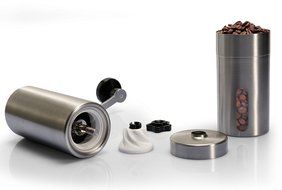CITUS Manual Coffee Grinder with Ceramic Burr,Best Coffee Bean Grinder,Brushed Stainless Steel - Aeropress Compatible N3