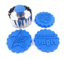 Press-and-Print Cookie Cutter Kit – CTR Three Stainless Steel Cookie Cutters Useful for Baptisms N2