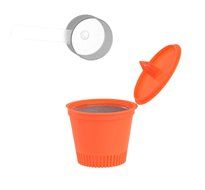 Mind Reader "Wiz" Disposable Single Serve Coffee Pods (Pack of 30) 2.0 Compatible, Orange N5