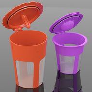 mzos- Reusable K Carafe & K Cup Coffee filter for Keurig 2.0. K200, K300, K400, K500 Series. 2 pcs N5