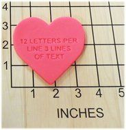 Personalized Heart Shape Fondant Cookie Cutter and Stamp #1131