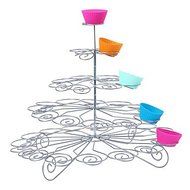 Y&XL&H 41 Count 5 Tier Cupcake Stand for Wedding / Birthday Party, Cupcake Tower, Stainless Steel N5