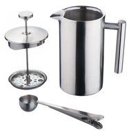 Vking Double Wall Stainless Steel French Coffee Press 8-Cup Coffee Maker 1 Liter Coffee Pot N3