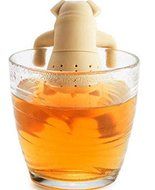 gangnumsky-Unique Cute Tea Strainer, Interesting Life Partner Cute 1pc. Yellow Fish Mr Teapot Silicone Tea Infuser... N5