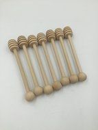 100- PACK 6" Wooden Honey Dippers , Portable Mini Jam Honey Dipper Stirring Rod Wooden Muddler Honey Stick