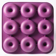 Large Professional Grade Non-Stick Silicone Donut Pan, Makes 9 Full Size Donuts, BPA Free, Oven, Dishwasher and... N8