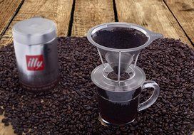RIALTO Permanent Coffee Filter - Stainless Steel Pour Over Coffee Dripper - Reusable cone with pour over coffee... N6