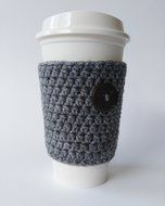 Coffee Mug & Travel Cup Cozy Set Rustic Grey N5