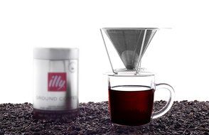 RIALTO Permanent Coffee Filter - Stainless Steel Pour Over Coffee Dripper - Reusable cone with pour over coffee... N7