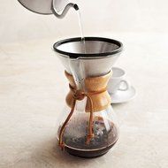 Reusable & Washable Stainless Steel Cone Coffee Filter Fits Chemex® 6, 8 & 10 Cup Coffee Makers N2