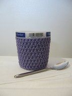 Handmade Crochet Ice Cream Pint Cozy in Lavender N5