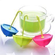 Tea Bag Infuser-Senbowe™ 3 Pack Colorful Genuine Premium Silicone Umbrella Reusable Tea Ball Infuser Strainer... N7
