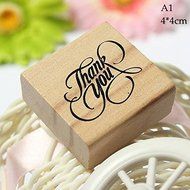 Saver Vintage Wordart Thank You Wooden Rubber Stamp Scrapbooking Craft N2