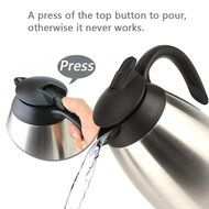 BESTEK 50-ounce Insulated Double Wall Stainless Steel Vacuum Thermal Carafe N2