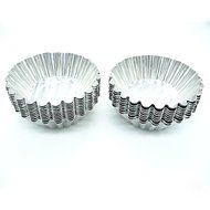 Blacklip 20PCS Egg Tart Aluminum Cupcake Cake Cookie Mold Mini Pie Tin (Aluminum) N9