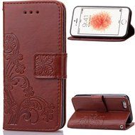 iPhone 5C Case, iPhone 5C Wallet Case,PHEZEN Four Leaf Clover Flower Design PU Leather Wallet Case Stand Flip... N39