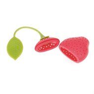 SODIAL(R) Strawberry Design Silicone Tea Infuser Strainer - Red and Green / Suitable for Use in Teapot, Teacup... N5