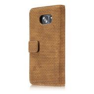 Galaxy S7 Edge Case, Aroko Wallet Case Classic for Galaxy S7 Edge Brown PU Leather Slim Stand Case Cover (Blue) N11