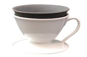 New porcelain ceramic filter (with dripper) White B028 (japan import) N2