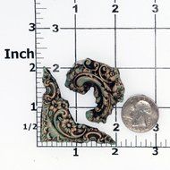 Corner Victorian Scroll Work Silicone Mold Food Safe Fondant, Chocolate, Candy, Resin, Polymer Clay, Craft, Jewelry... N4