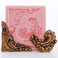Corner Victorian Scroll Work Silicone Mold Food Safe Fondant, Chocolate, Candy, Resin, Polymer Clay, Craft, Jewelry... N5