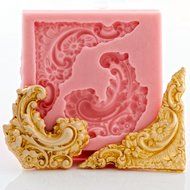 Corner Victorian Scroll Work Silicone Mold Food Safe Fondant, Chocolate, Candy, Resin, Polymer Clay, Craft, Jewelry... N6
