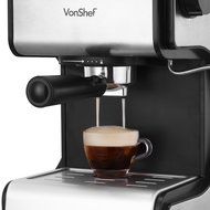VonShef Premium Stainless Steel 1050W 15 Pump Espresso Coffee Maker Machine With Cup Warming Plate N5