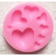 Sher Bakeware Silicone Heart Baking Molds for Fondant Candy Chocolate Cake N3